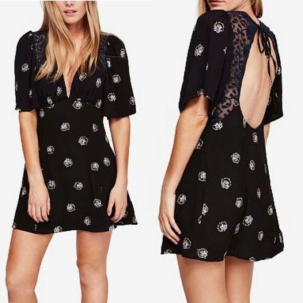Free People Clove Mocking Bird Mini Lace Dress